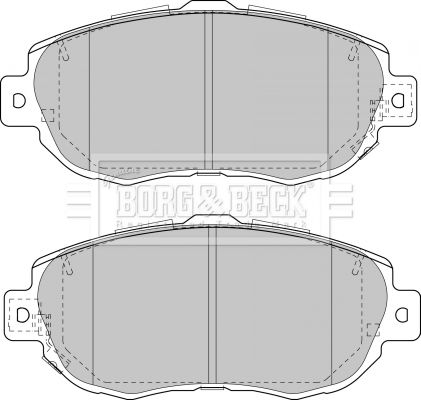 BORG & BECK Комплект тормозных колодок, дисковый тормоз BBP1848
